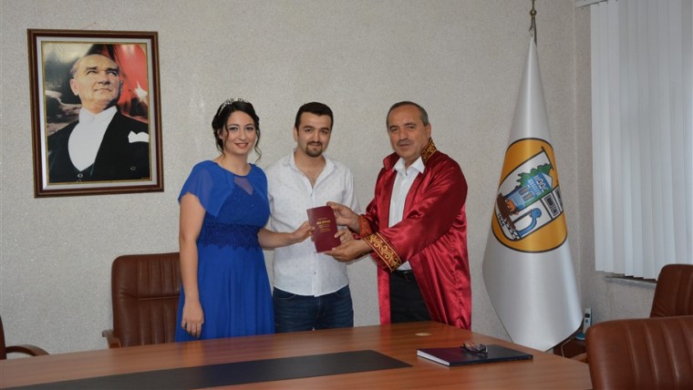 Başkanımız Pınar - Mevlüt çiftinin nikahını kıydı