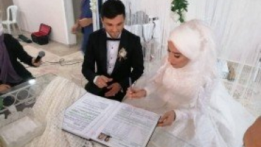 Başkanımız Fatma Betül ve Zafer çiftinin nikahını kıydı